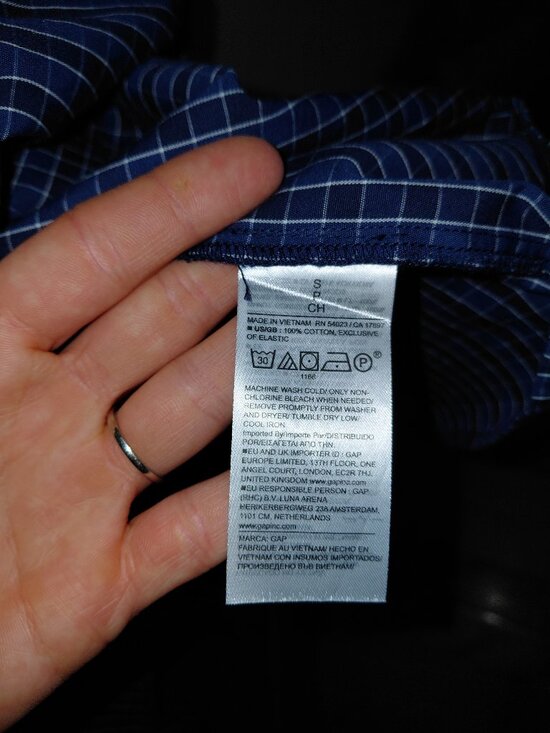 Blue gingham maxi dress Gap - Picture 5 of 7